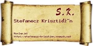 Stefanecz Krisztián névjegykártya