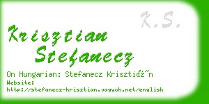 krisztian stefanecz business card